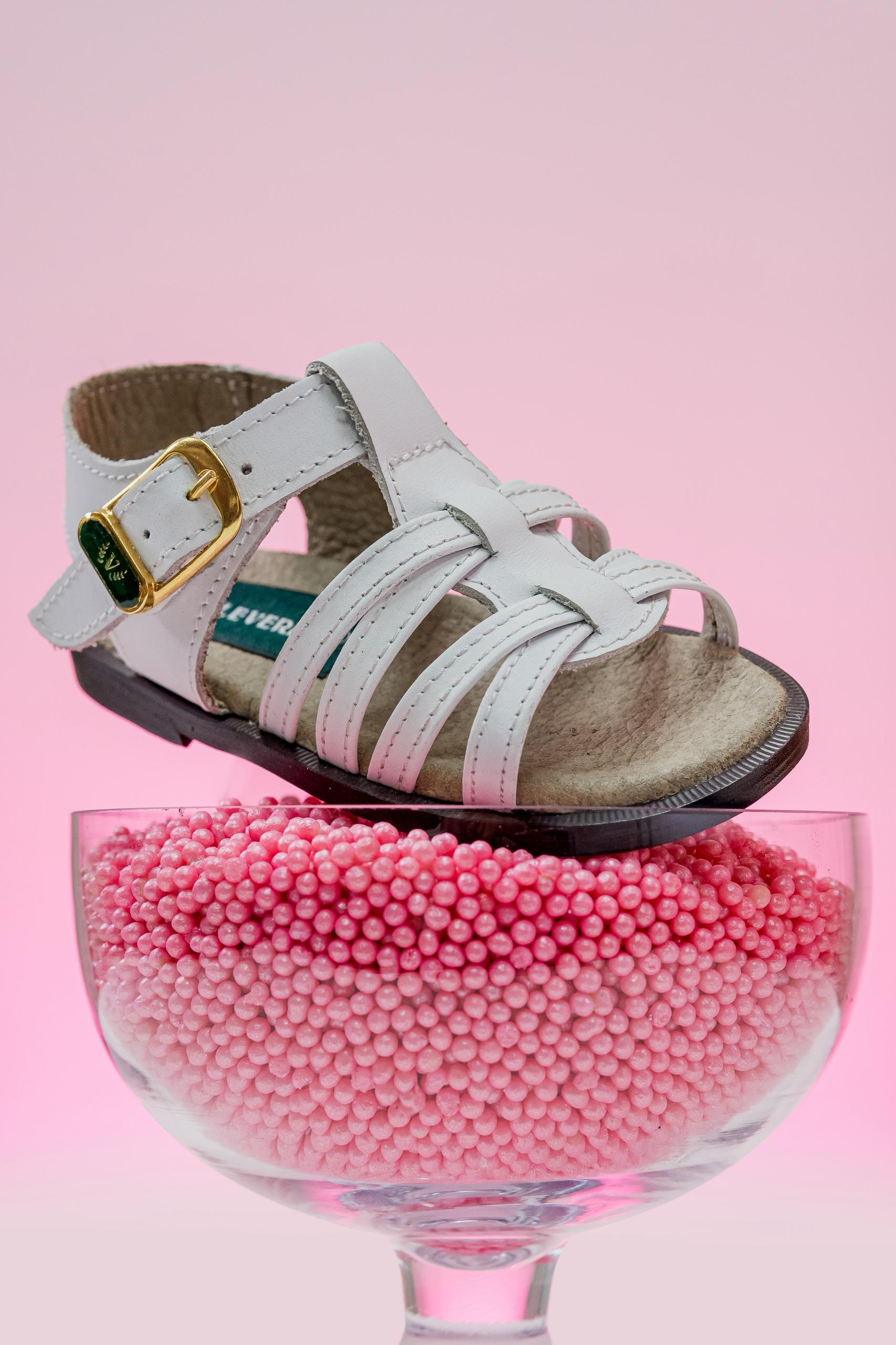 Anatomical Sandal - 100% Leather - White - SA-158